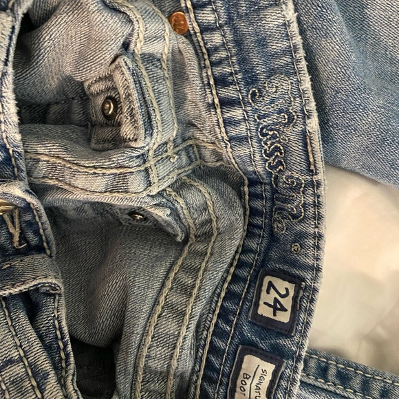 Miss Me Blue Skinny Jeans size 24, 31’’ inseam - Picture 5 of 7